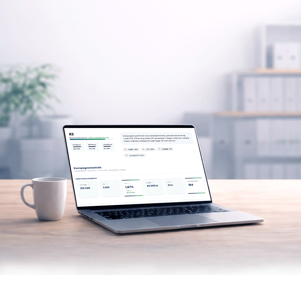Tivedo Business shown on a laptop
